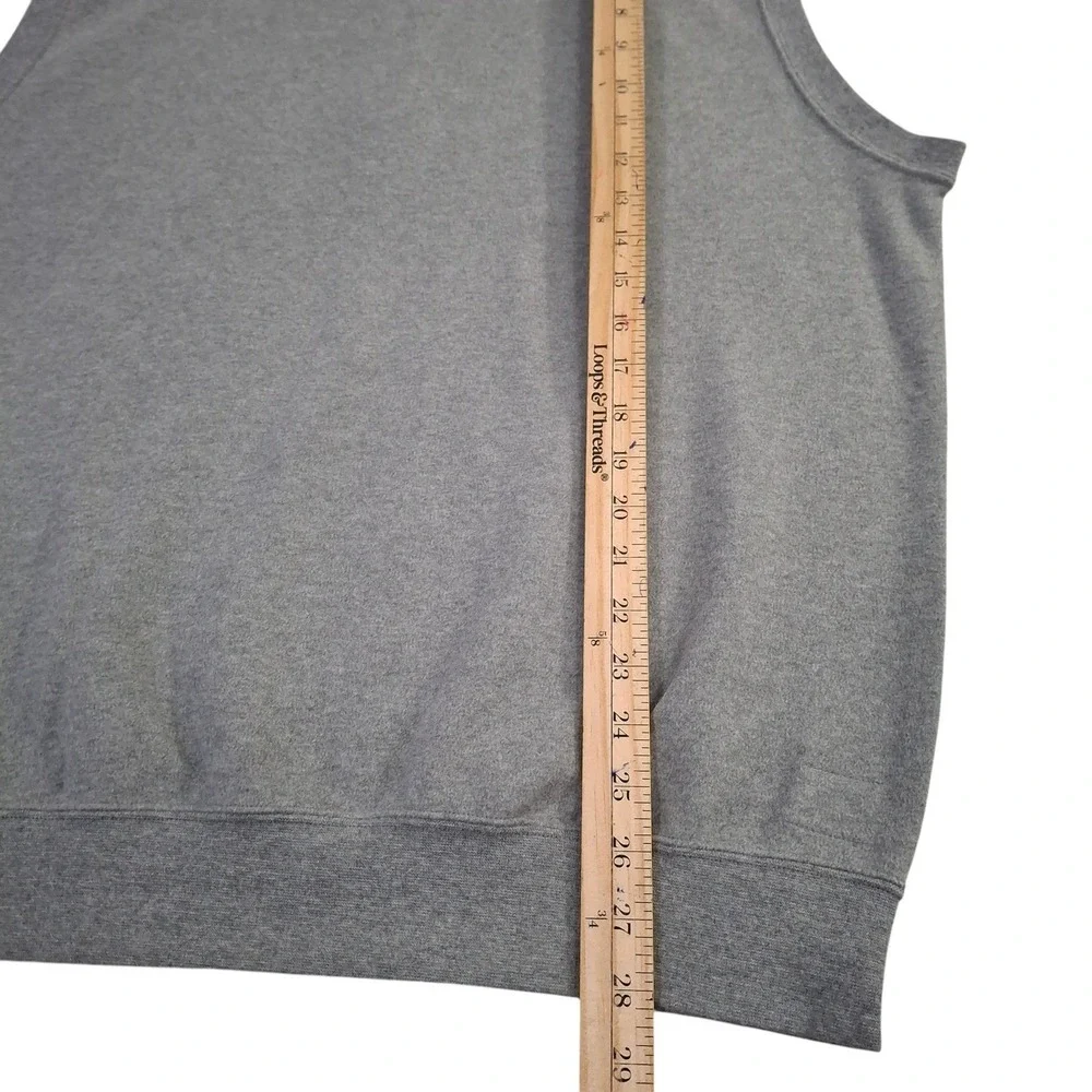 Peter Millar 1/4 Zip Vest Mens Large Gray Cherry Valley Golf L